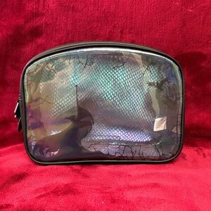 Bath & Body Works Disney Villians Malificent Iridescent Black Cosmetic Bag NWT
